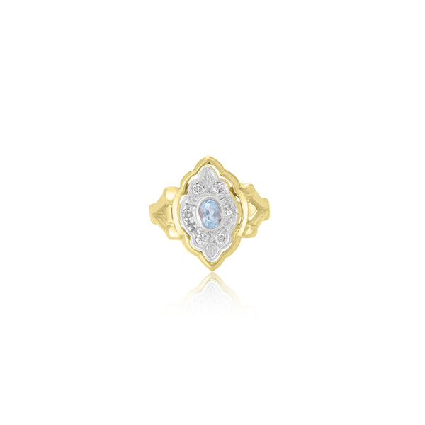 Piera Vintage Aquamarine Cubic Ring