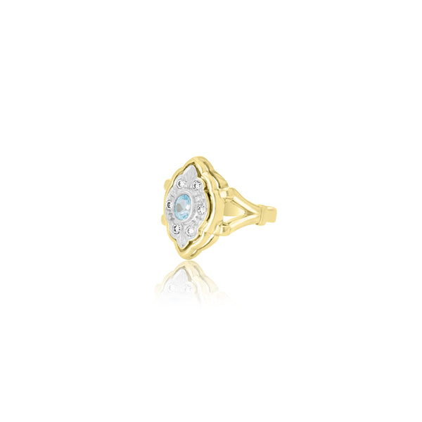 Piera Vintage Aquamarine Cubic Ring