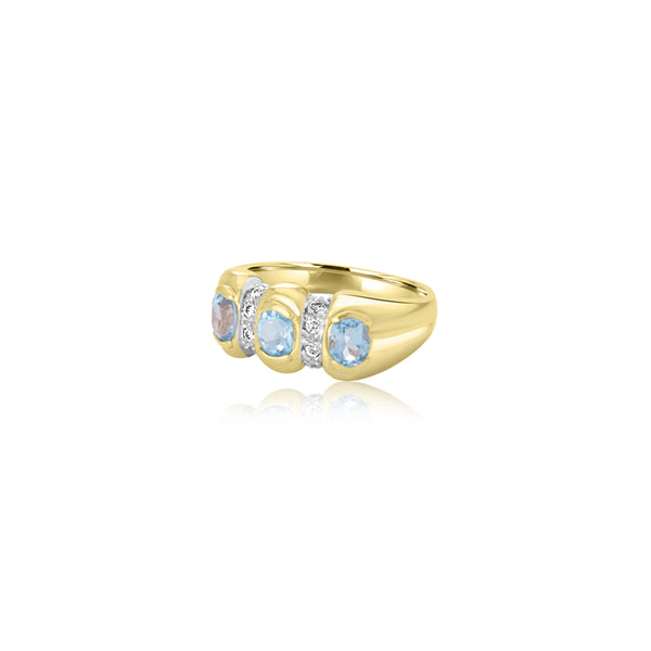 Ofri Triple Oval Aqua Ring