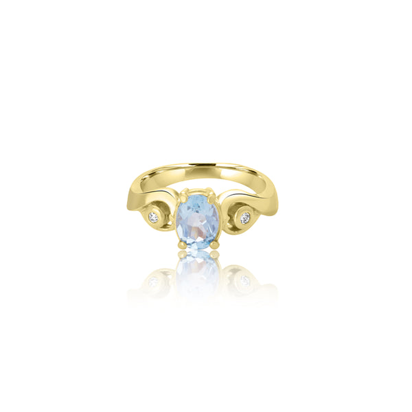 Serafina Aqua Oval Ring