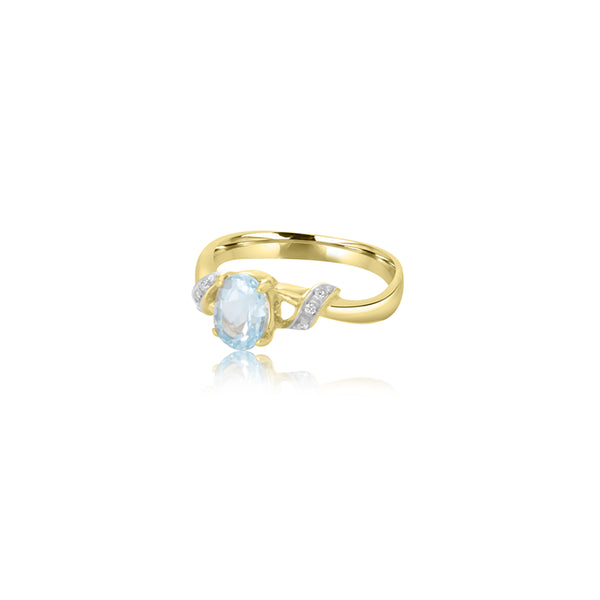 Yaheli Oval Aqua Ring