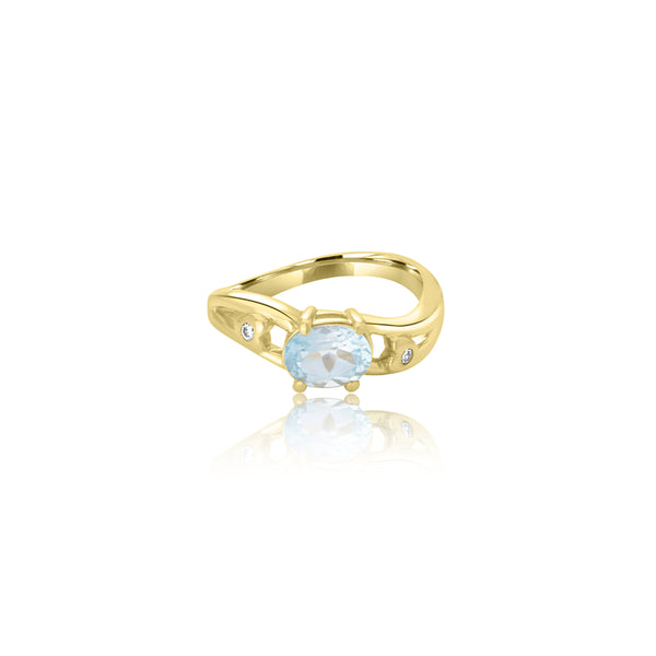 Verona Oval Aqua Ring