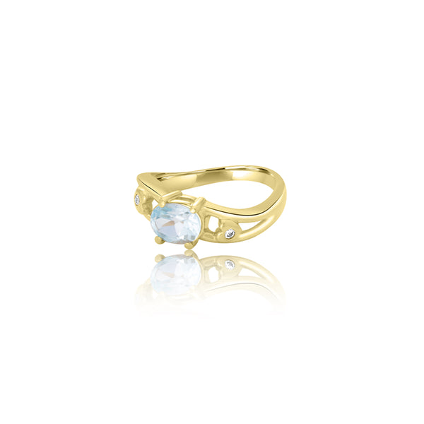 Verona Oval Aqua Ring