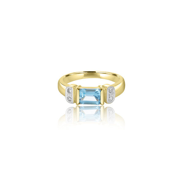 Vicenza Aqua Stone Ring