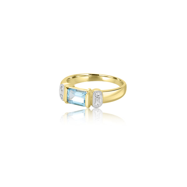 Vicenza Aqua Stone Ring