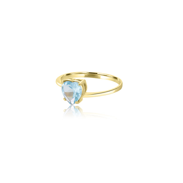 Ophir Aqua Heart Stone Ring