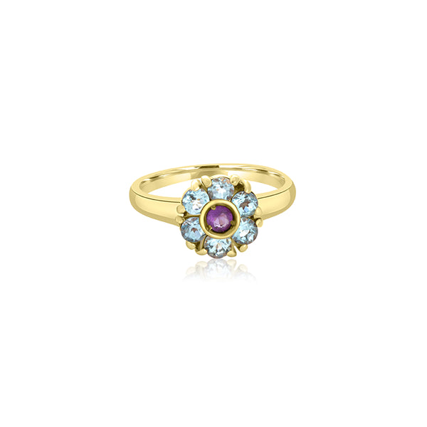 Isla aqua & Amethyst Ring