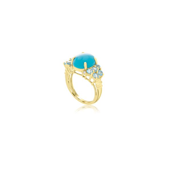 Moriah Blue Coral Ring