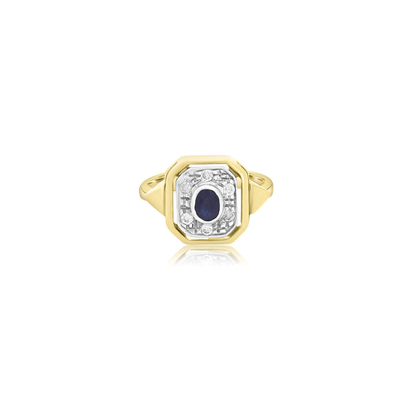 Brooklyn Vintage Blue Sapphire Ring