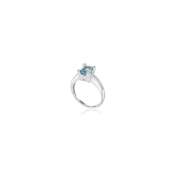 Sadie Oval Zircon Diamond Ring