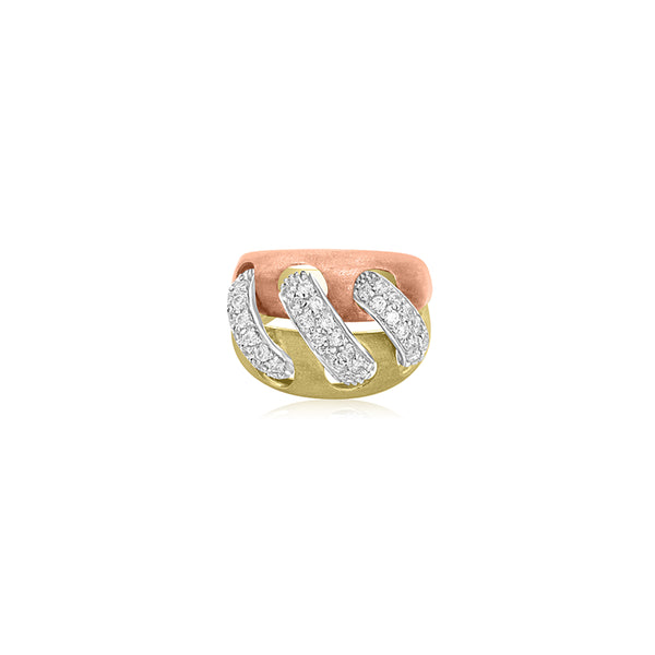 Lauren Tri-Color Underlap Ring