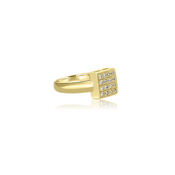 Kachi T-Tone Four Row Cubic Ring