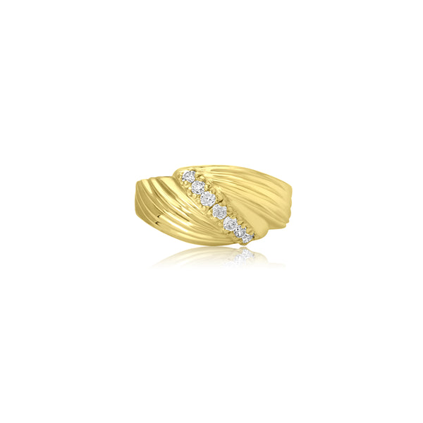 Zaiba Trinity Cubic Dome Swirl Ring