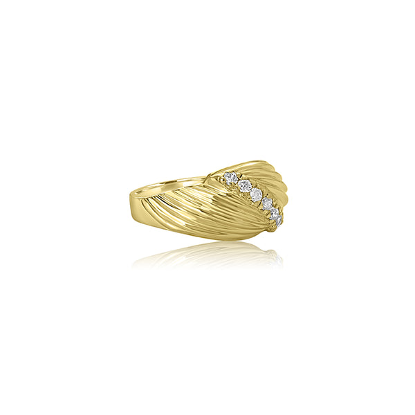 Zaiba Trinity Cubic Dome Swirl Ring