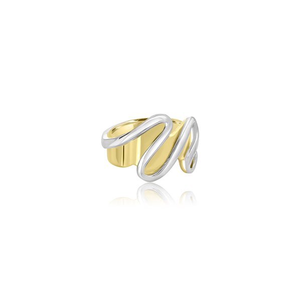 Slone T-Tone Swirl Abstract Ring