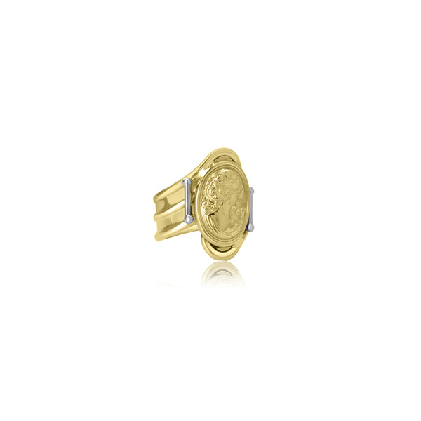 Oblonge T-Tone Cameo Ring