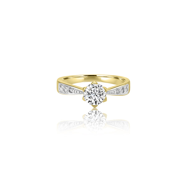 Belleza T-Tone Six Prong Ring