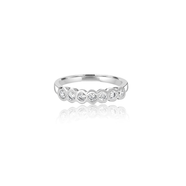 Aluna Seven Stone Cubic Ring