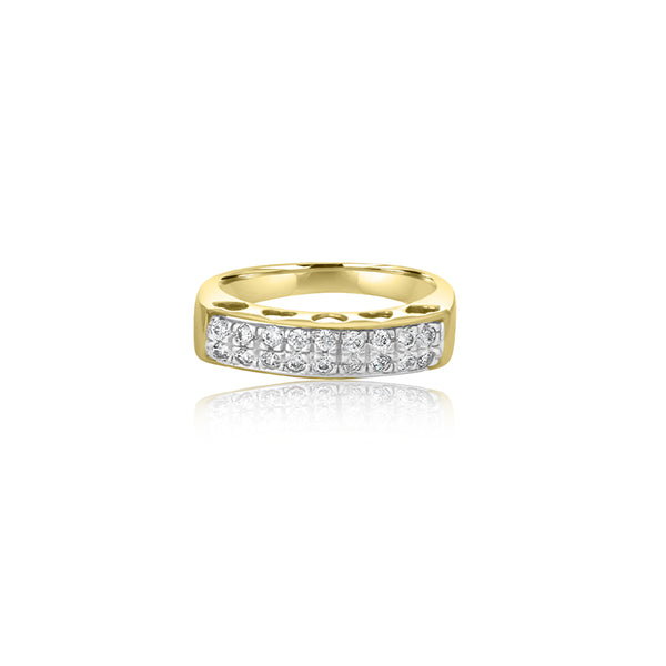 Andiye Double Row Cubic Ring