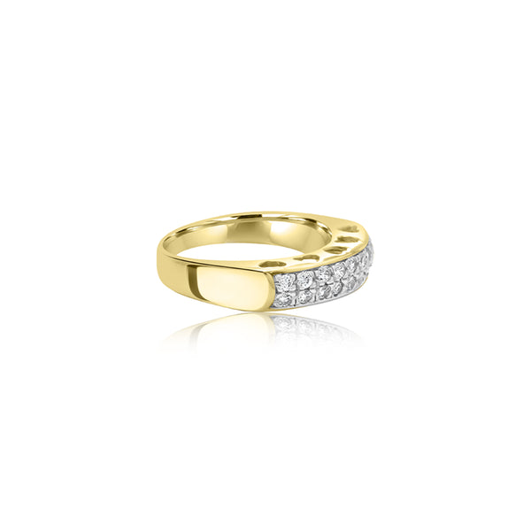 Andiye Double Row Cubic Ring