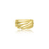 Izedbe Wide Grooved Gold Ring
