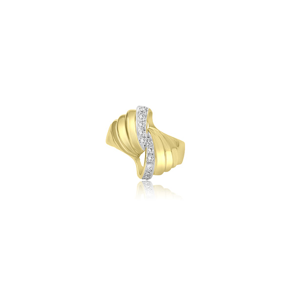 Kesia (0.25 Ct. Tw.) Grooved Diamond Ring