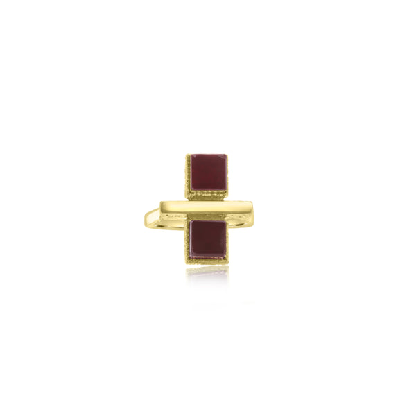 Nomusa Double Square Ring