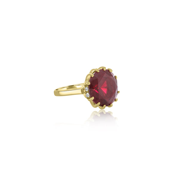 Nyana Round Garnet Ring