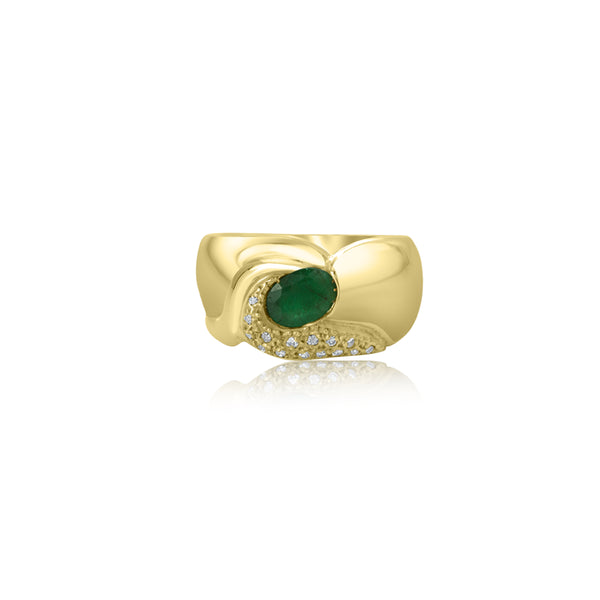 Oseye Oval Emerald Ring