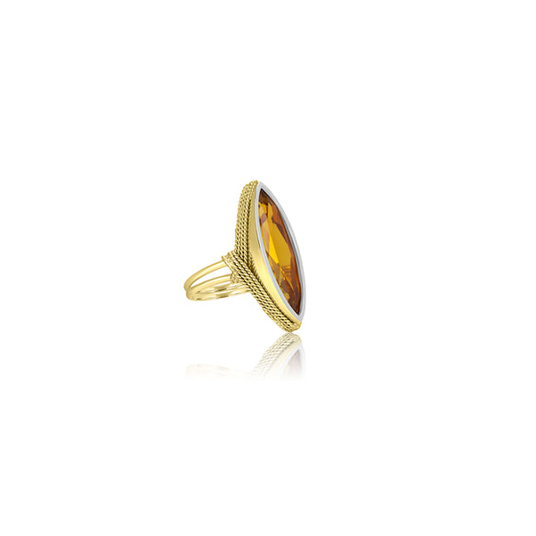 Tabara Vintage Yellow Topaz Ring