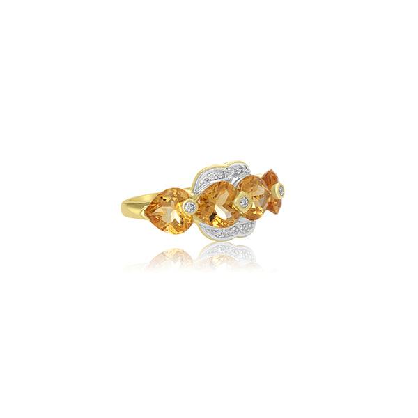 Sharia Pear Yellow Topaz Ring