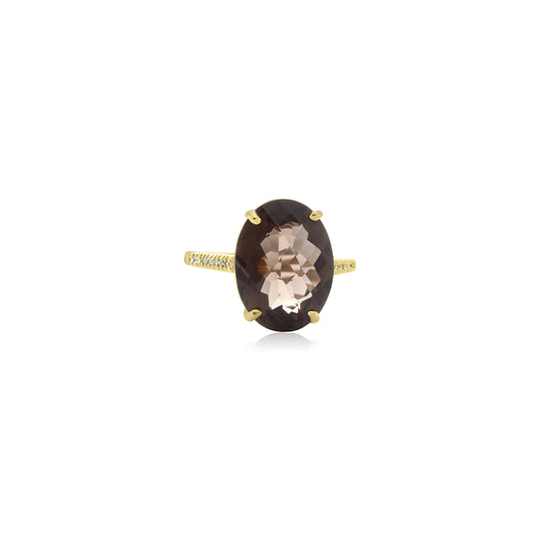 Tana Oval Smoky Topaz Ring