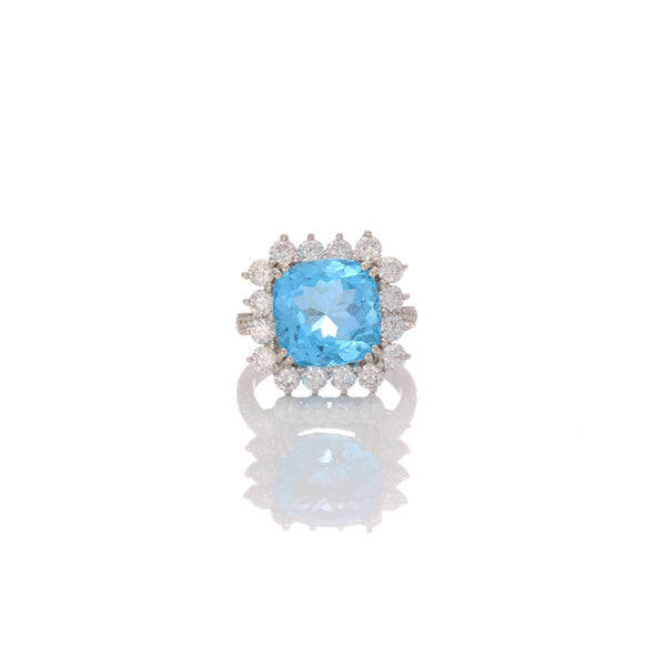 Yejide Blue Topaz Diamond Ring