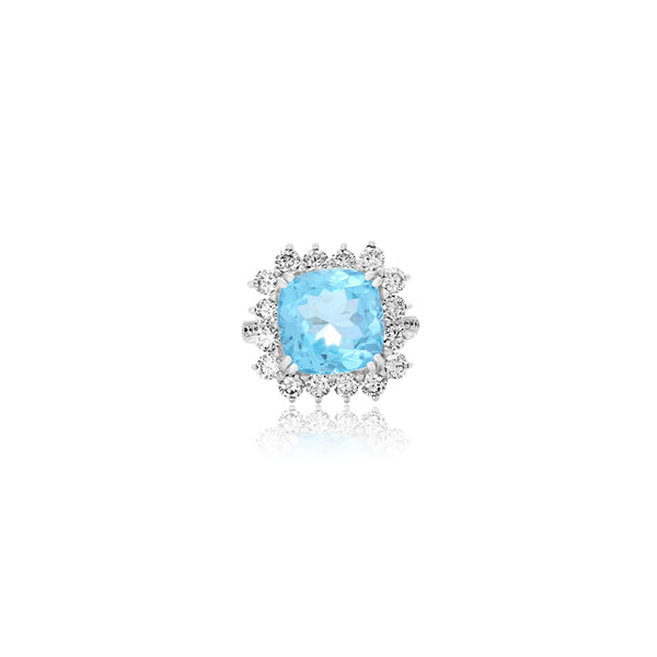 Yejide Blue Topaz Diamond Ring