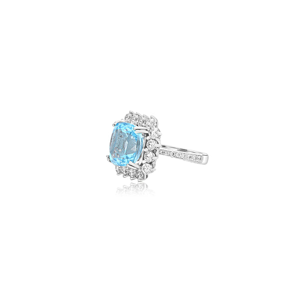 Yejide Blue Topaz Diamond Ring