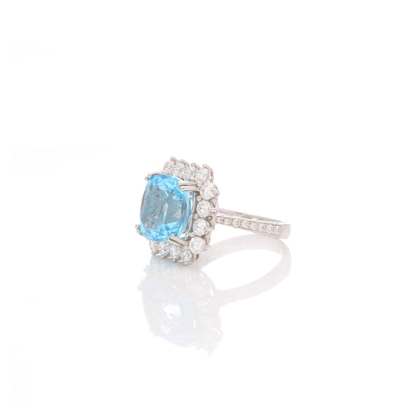 Yejide Blue Topaz Diamond Ring