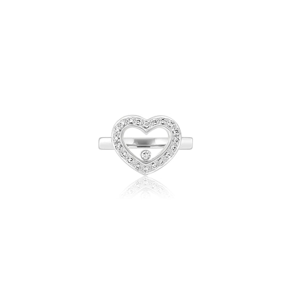 Denu Floating Diamond Heart Ring