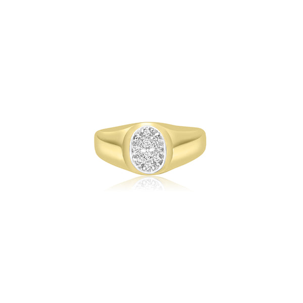 Libni Oval Diamond Men's Ring