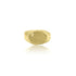 Justeene Oval Signet Grooved Ring