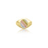 Aaric Tri-Color Oval Signet Ring